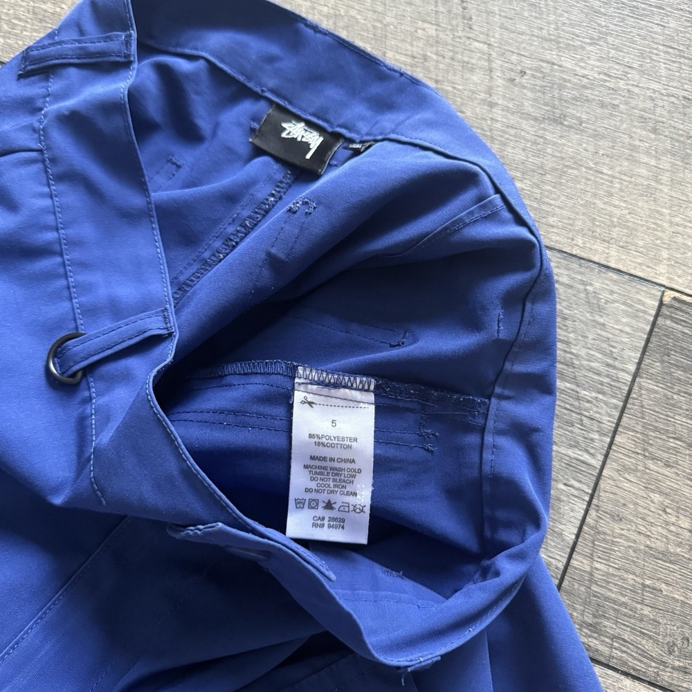 Y2K Stussy Cargo Pants Utility Wide Leg Baggy Streetwear Cotton Blend Womens 5 - Picture 6 of 16